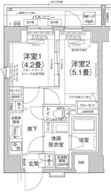 ルフレプレミアム町屋の物件間取画像