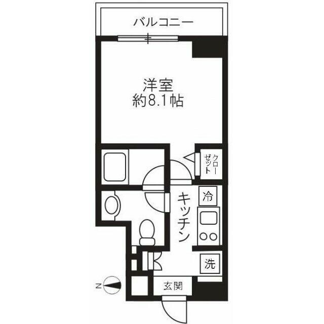 金町駅 徒歩5分 8階の物件間取画像