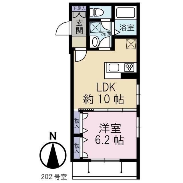 町屋駅 徒歩6分 2階の物件間取画像