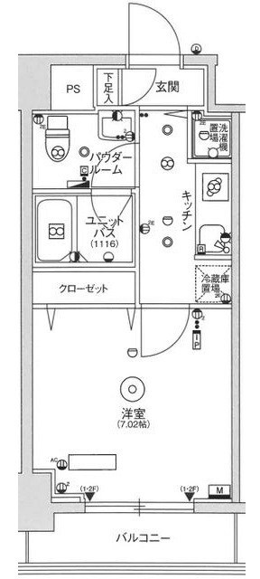 スカイコートパレス大島の物件間取画像