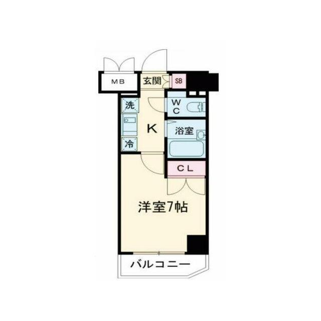 三田駅 徒歩7分 8階の物件間取画像