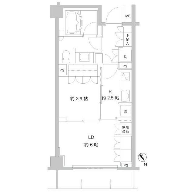 乃木坂駅 徒歩2分 4階の物件間取画像