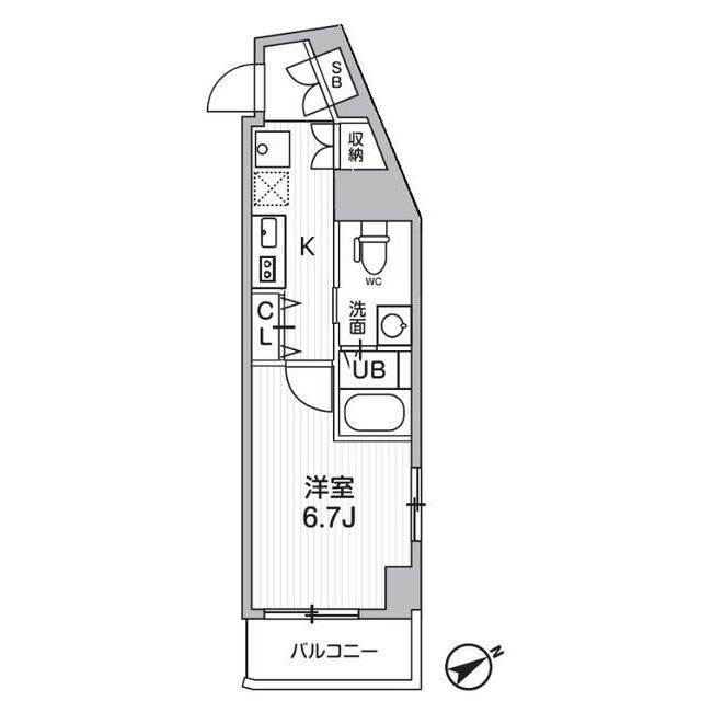 南千住駅 徒歩9分 3階の物件間取画像