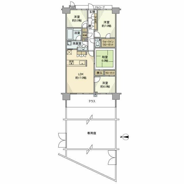 大袋駅 徒歩12分 1階の物件間取画像