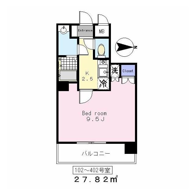 日暮里駅 徒歩5分 3階の物件間取画像