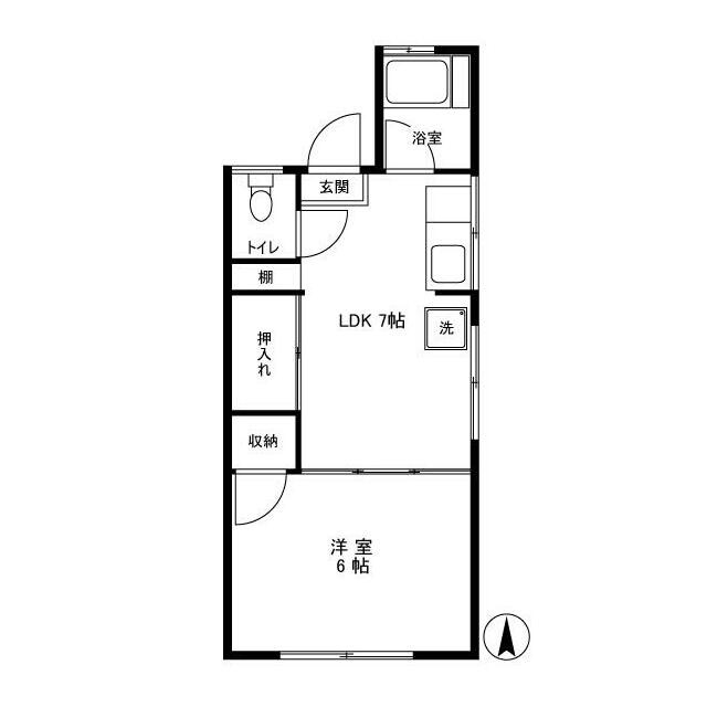 お花茶屋駅 徒歩3分 2階の物件間取画像