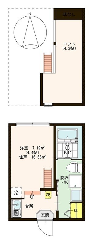 ハーモニーテラス青井の物件間取画像