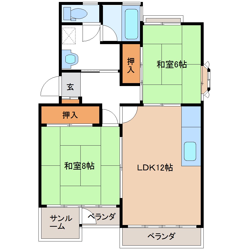 第２コーポ赤田の物件間取画像