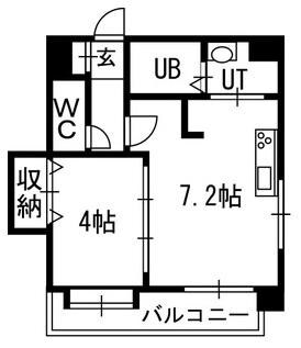 北１２条駅 徒歩6分 5階の物件間取画像