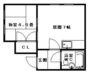 北２４条駅 徒歩4分 5階の物件間取画像