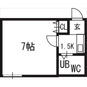 手稲駅 徒歩30分 3階の物件間取画像