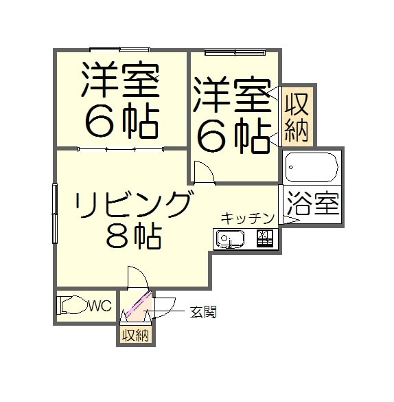 手稲ハイツの物件間取画像