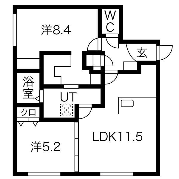 Rests on 琴似の物件間取画像