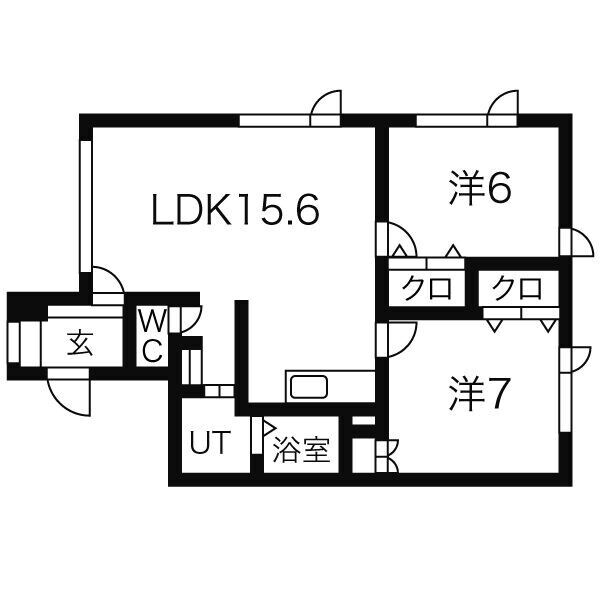 稲穂2・6マンション1の物件間取画像