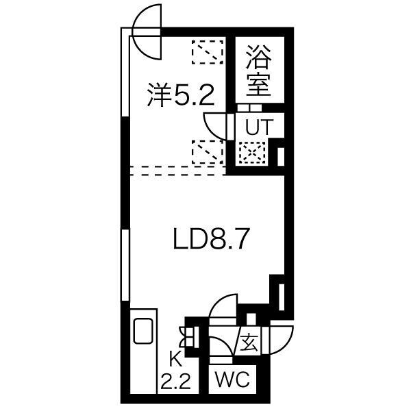 ルナクレシエンテ琴似の物件間取画像