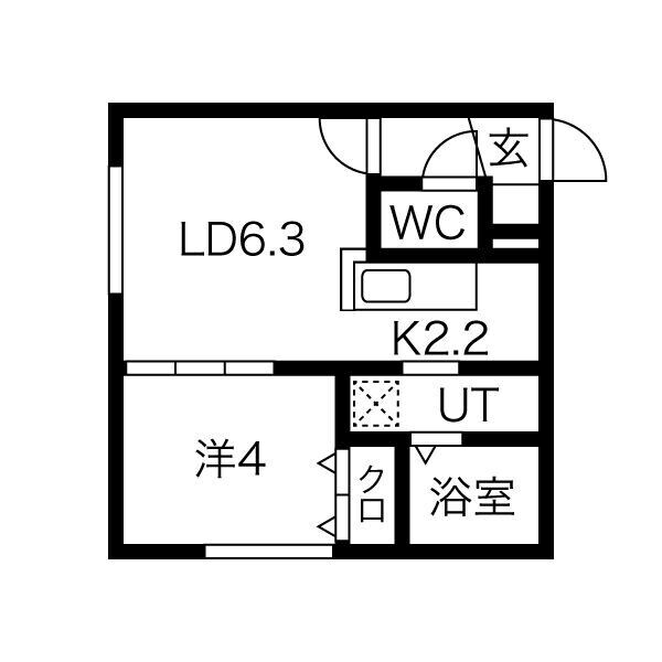 ベルコート西野の物件間取画像