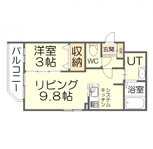 マルシェ八軒の物件間取画像