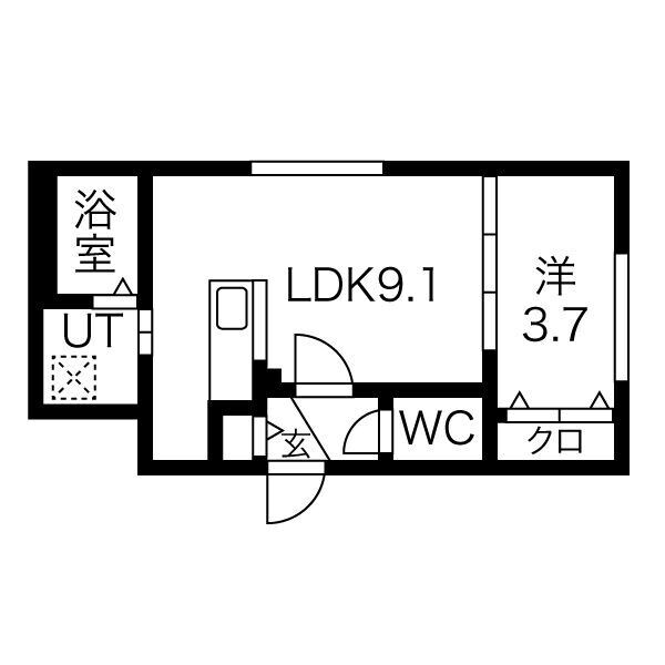 アプリーレ手稲の物件間取画像