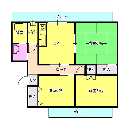 サザンブルーク壱番館の物件間取画像