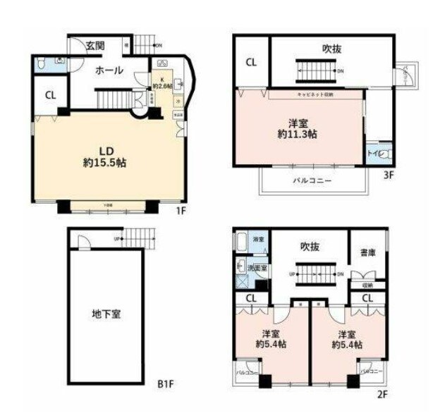 南青山4丁目戸建の物件間取画像