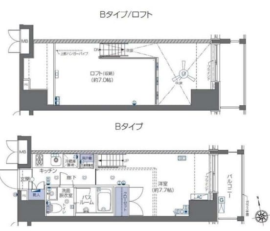 ズーム六本木（ZOOM六本木）の物件間取画像