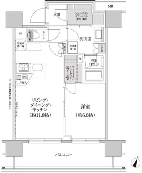 パークハビオ渋谷本町レジデンスの物件間取画像