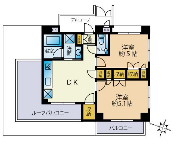 クオリア小石川の物件間取画像