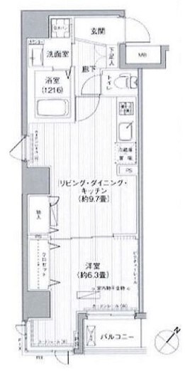 エムズサニーパレス月島の物件間取画像