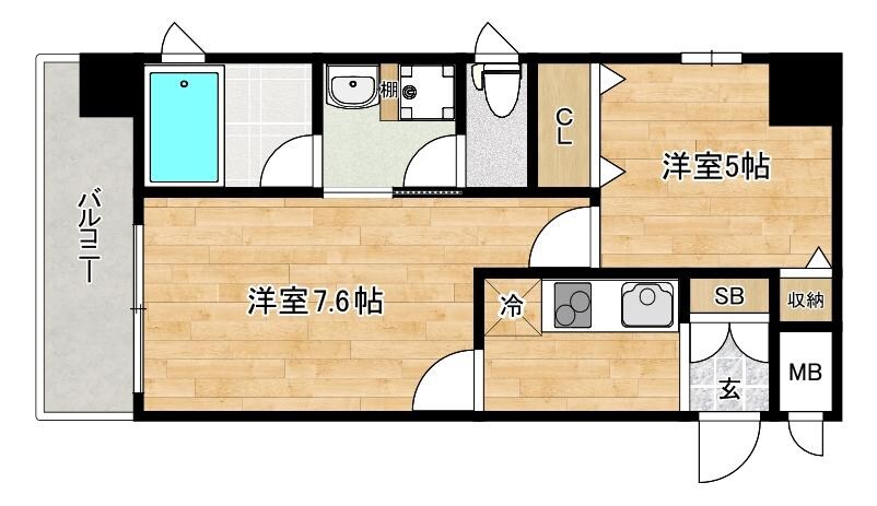 本町駅 徒歩7分 5階の物件間取画像