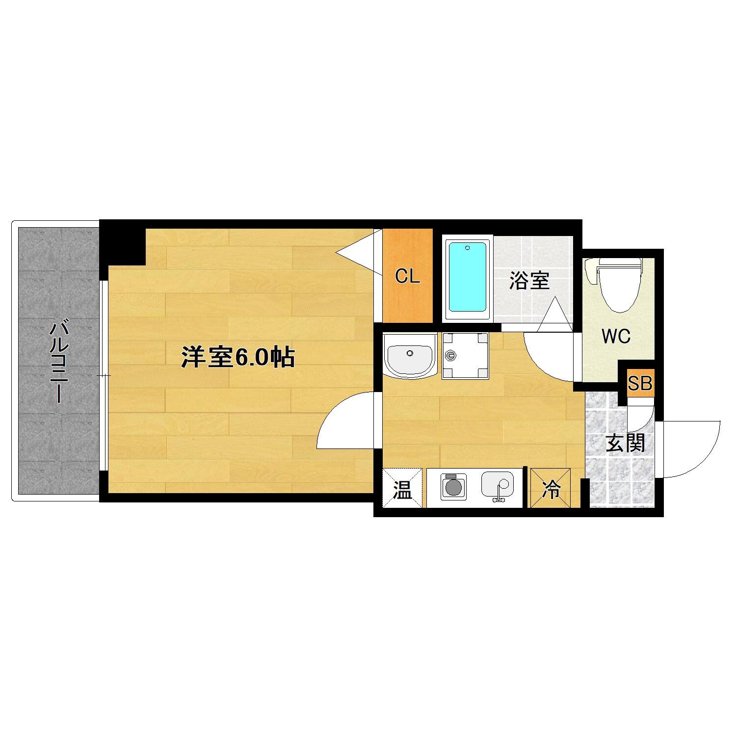 松屋町駅 徒歩4分 2階の物件間取画像