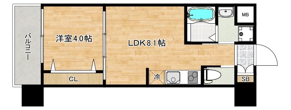 九条駅 徒歩5分 7階の物件間取画像