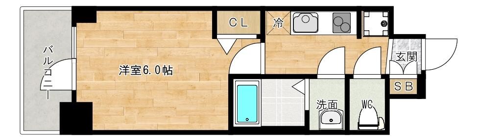 松屋町駅 徒歩4分 7階の物件間取画像