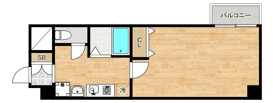 岡町駅 徒歩6分 8階の物件間取画像