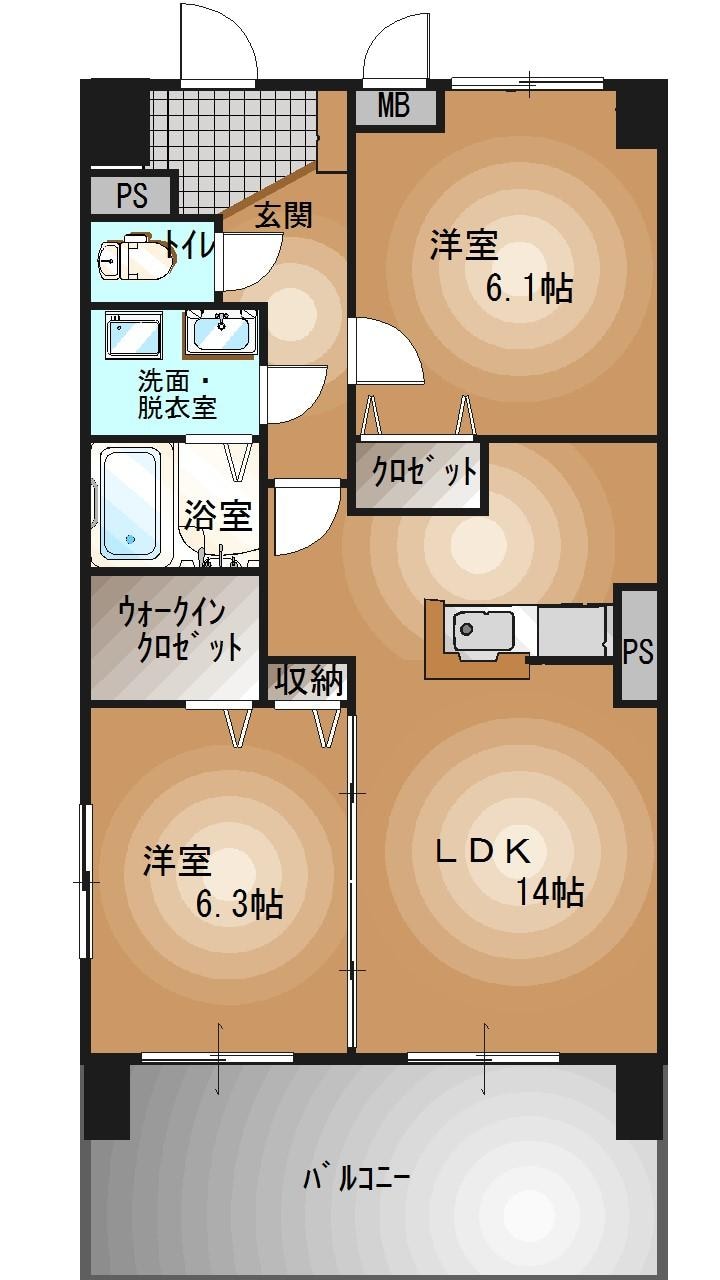 宇都宮駅 バス12分  今泉八丁目下車：停歩4分 5階の物件間取画像