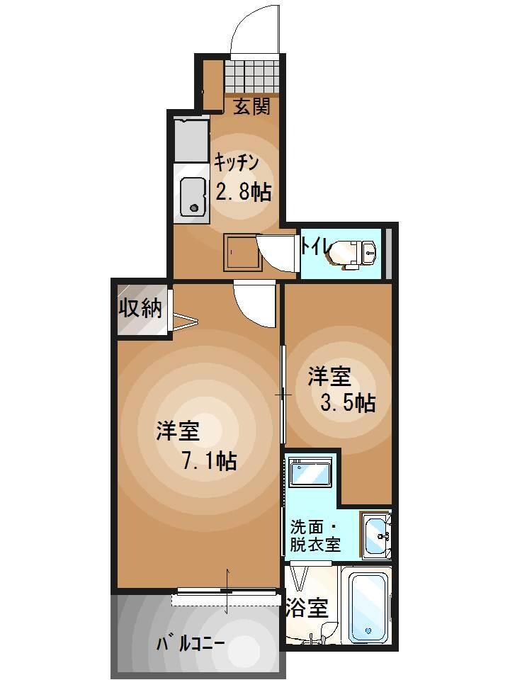 江曽島駅 徒歩15分 1階の物件間取画像