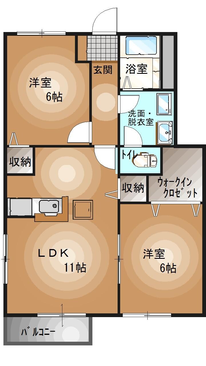 宇都宮駅 バス7分  簗瀬金堀下車：停歩9分 1階の物件間取画像