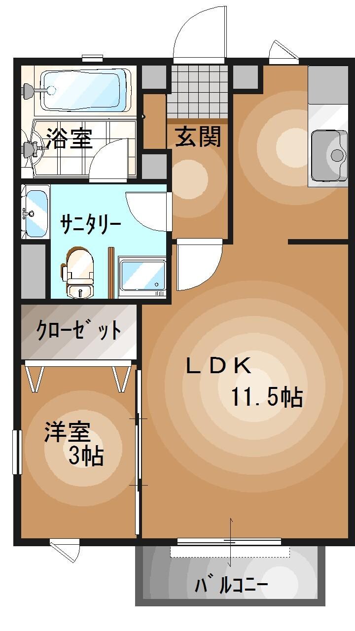 宇都宮駅 バス10分  平松自転車屋前下車：停歩7分 1階の物件間取画像