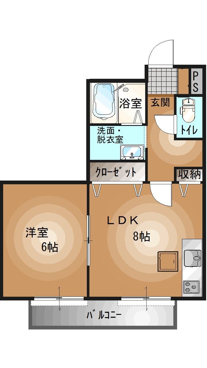 サンパレスCの物件間取画像