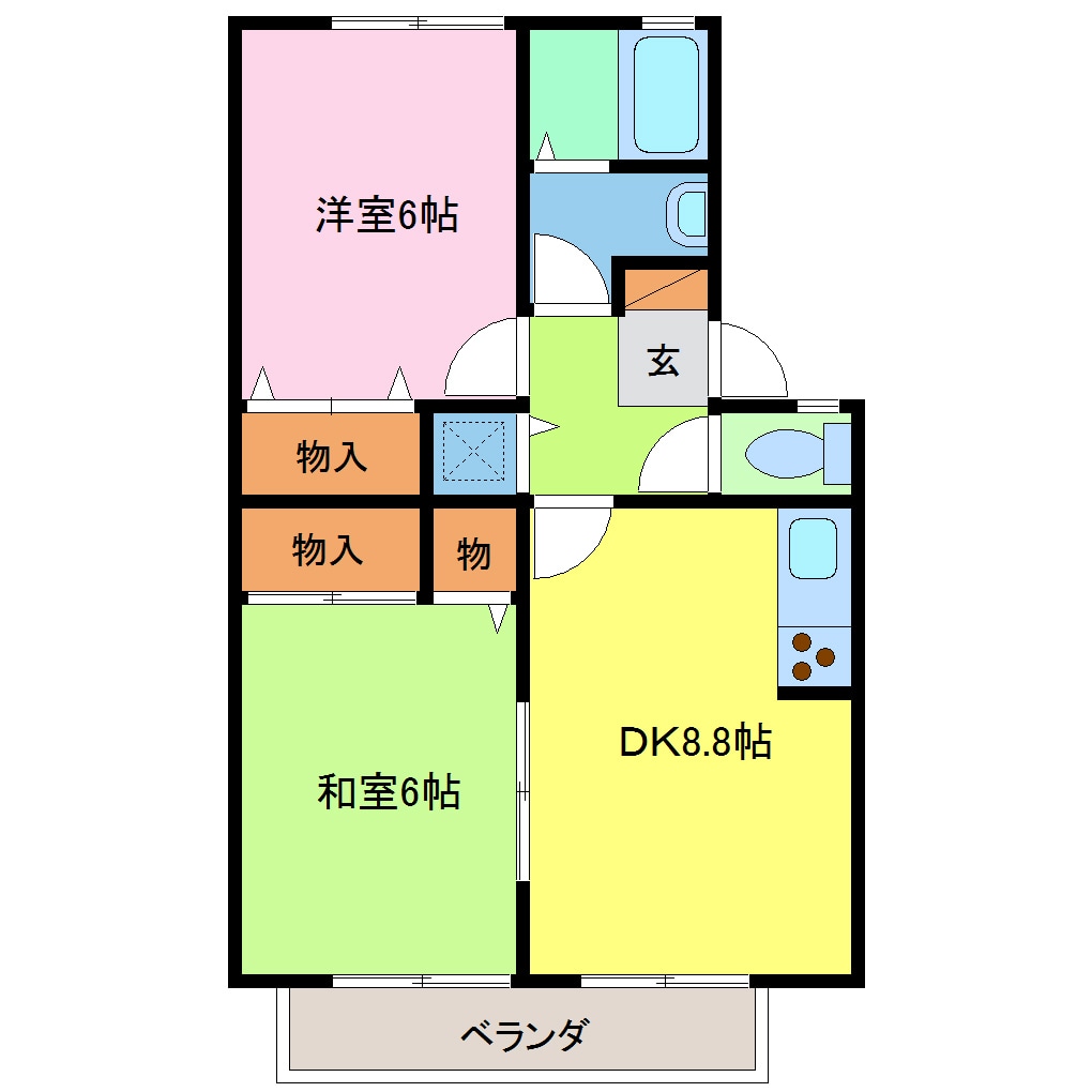 サンフラワーの物件間取画像