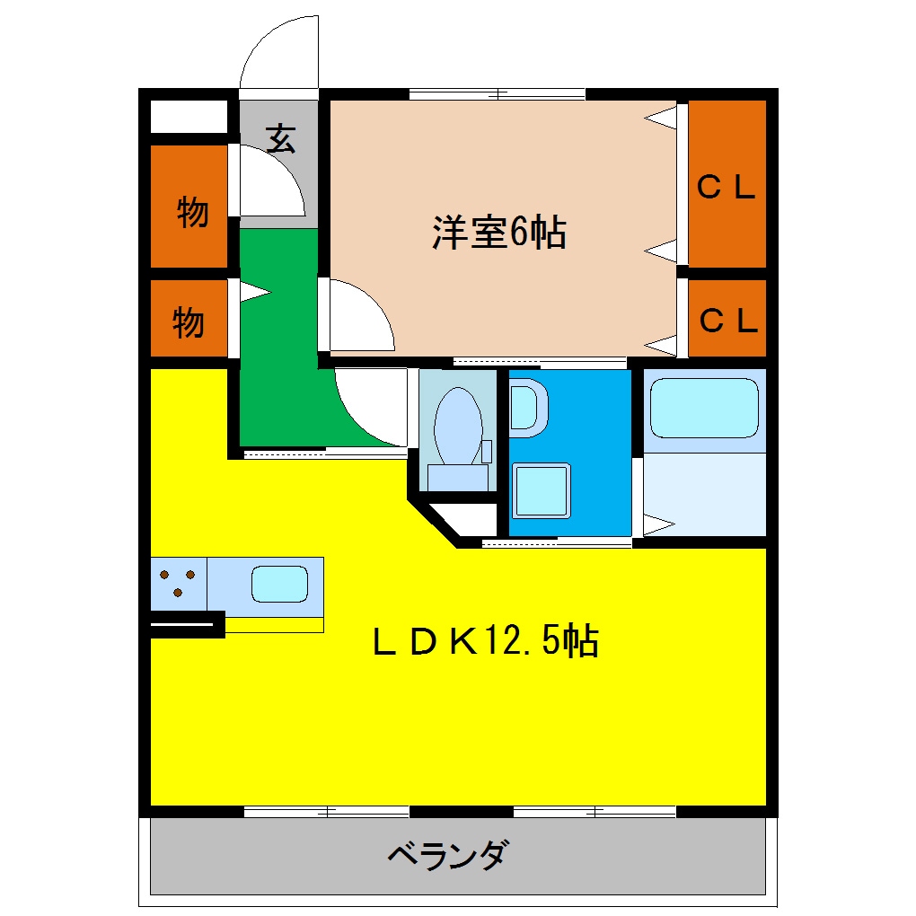 田宮4丁目 徒歩4分 3階の物件間取画像