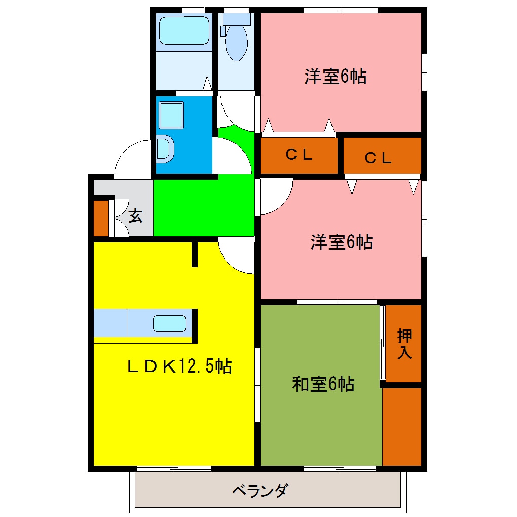 文化の森駅 徒歩15分 2階の物件間取画像