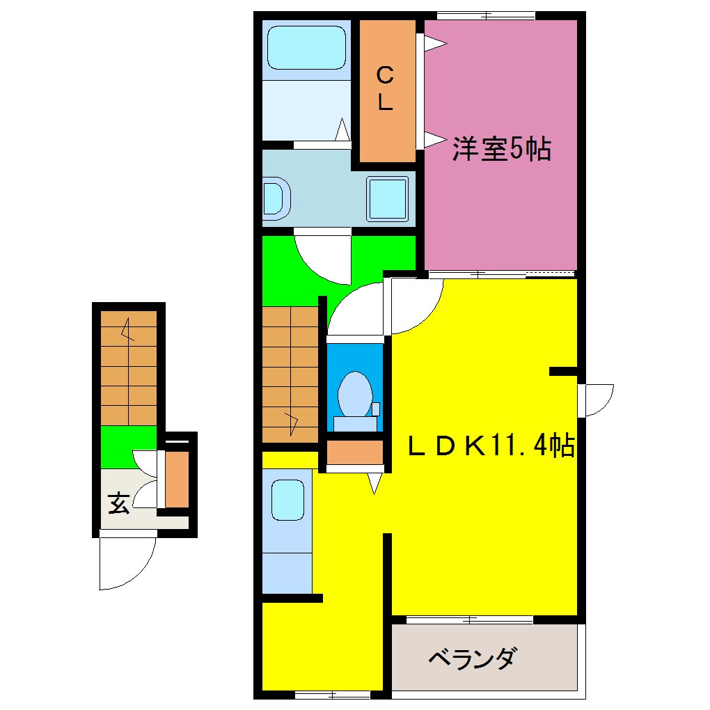 グランディール沖洲の物件間取画像