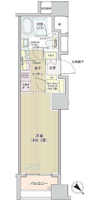 アネーロ銀座の物件間取画像