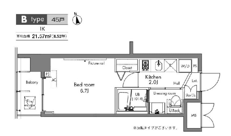 プラウドフラット隅田リバーサイドの物件間取画像