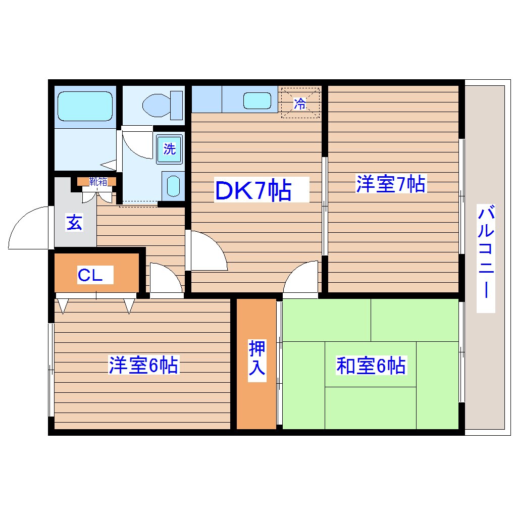 南仙台駅 徒歩35分 2階の物件間取画像