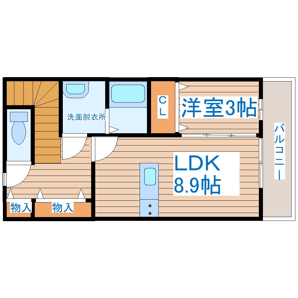 南仙台駅 徒歩14分 2階の物件間取画像