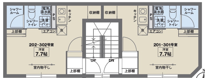 江古田駅 徒歩4分 2階の物件間取画像