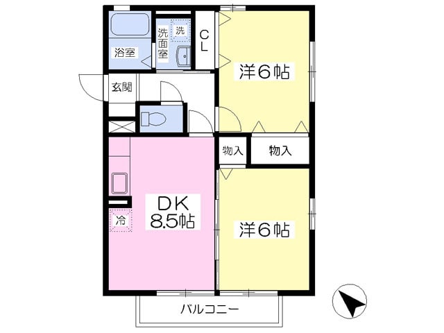 ドゥーセジュール釜利谷Ｂの物件間取画像