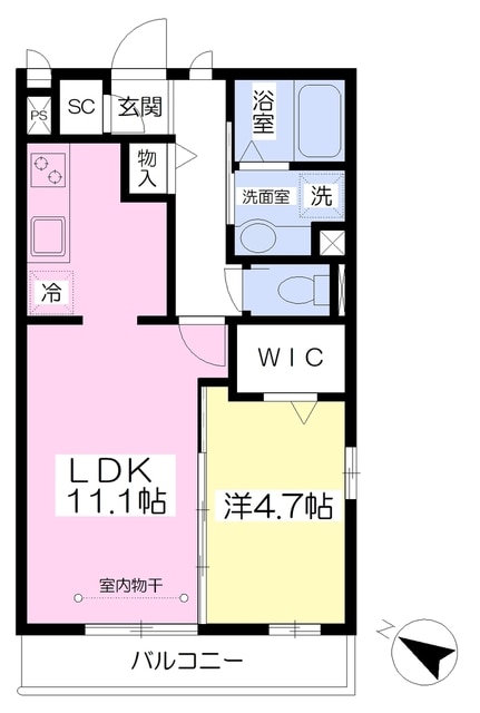 ウェル富岡の物件間取画像