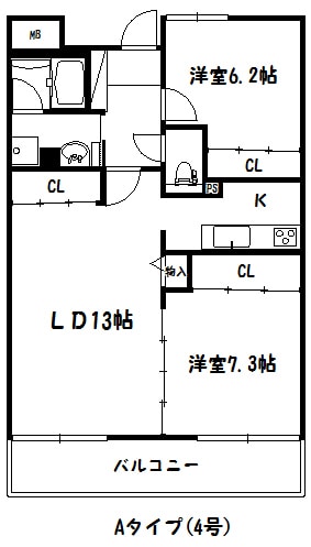 県庁前 徒歩3分 3階の物件間取画像